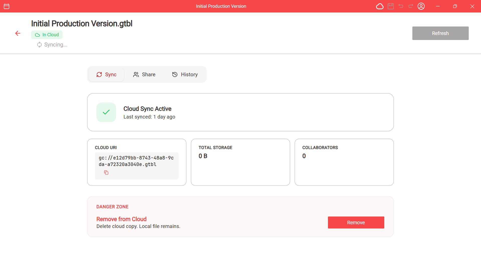 Sync tab in timetables