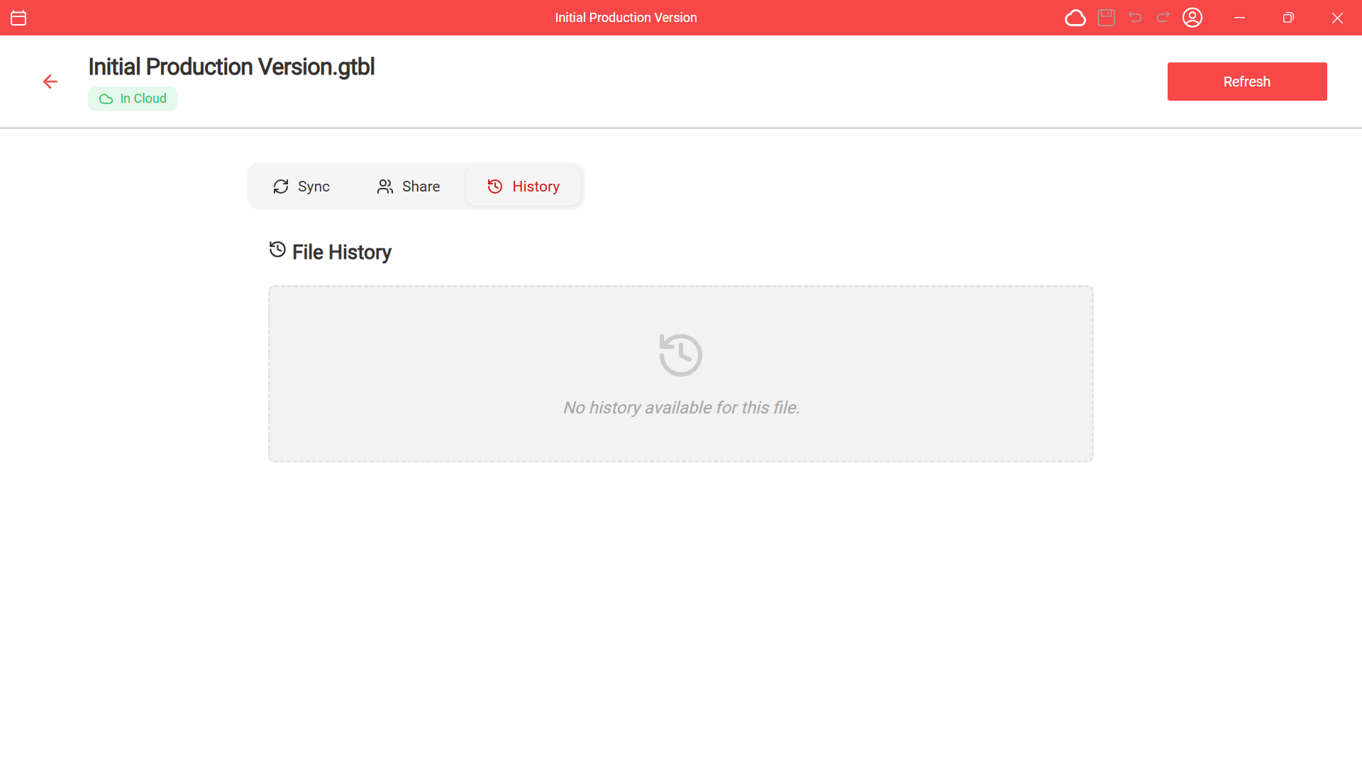 History tab in timetables